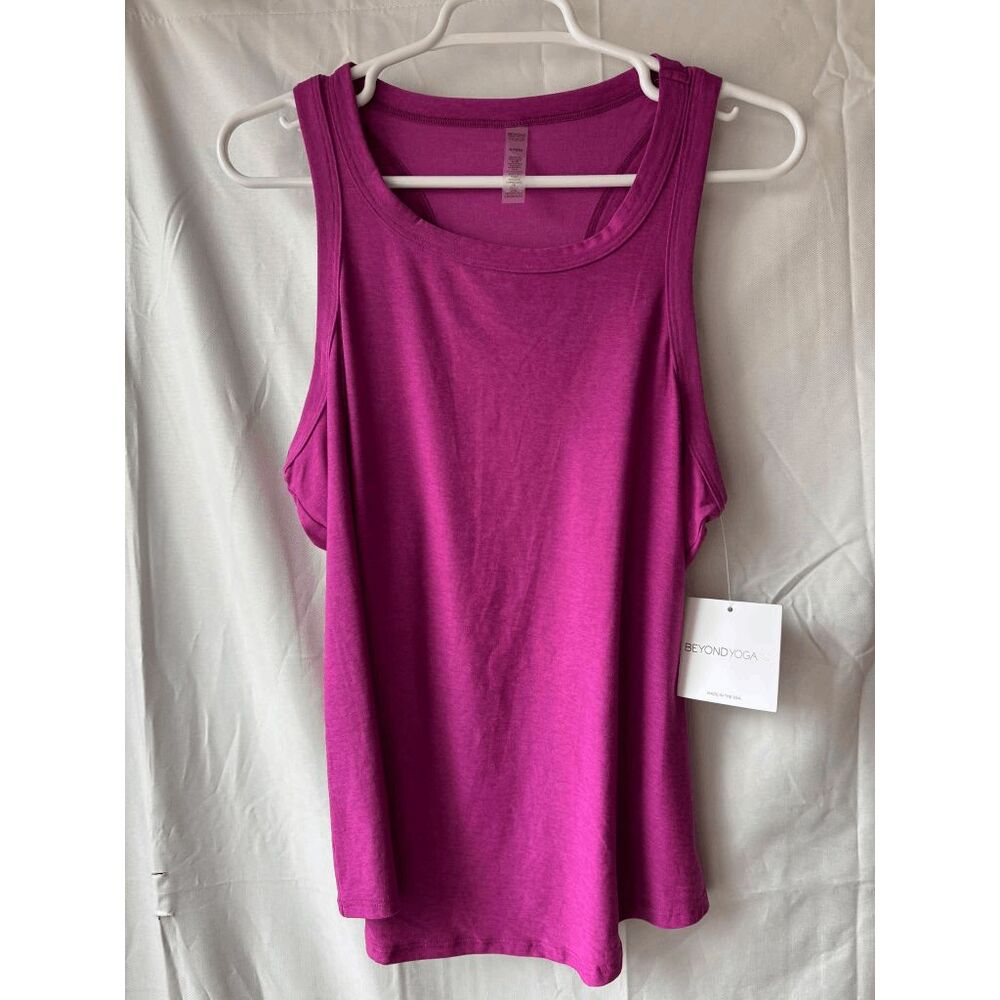 Beyond Yoga Pink Heather Tank Top Womens Size XL